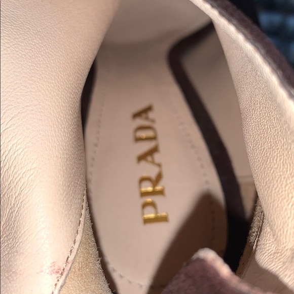 Prada Brown Suede Ankle Boots - Picture 2 of 9